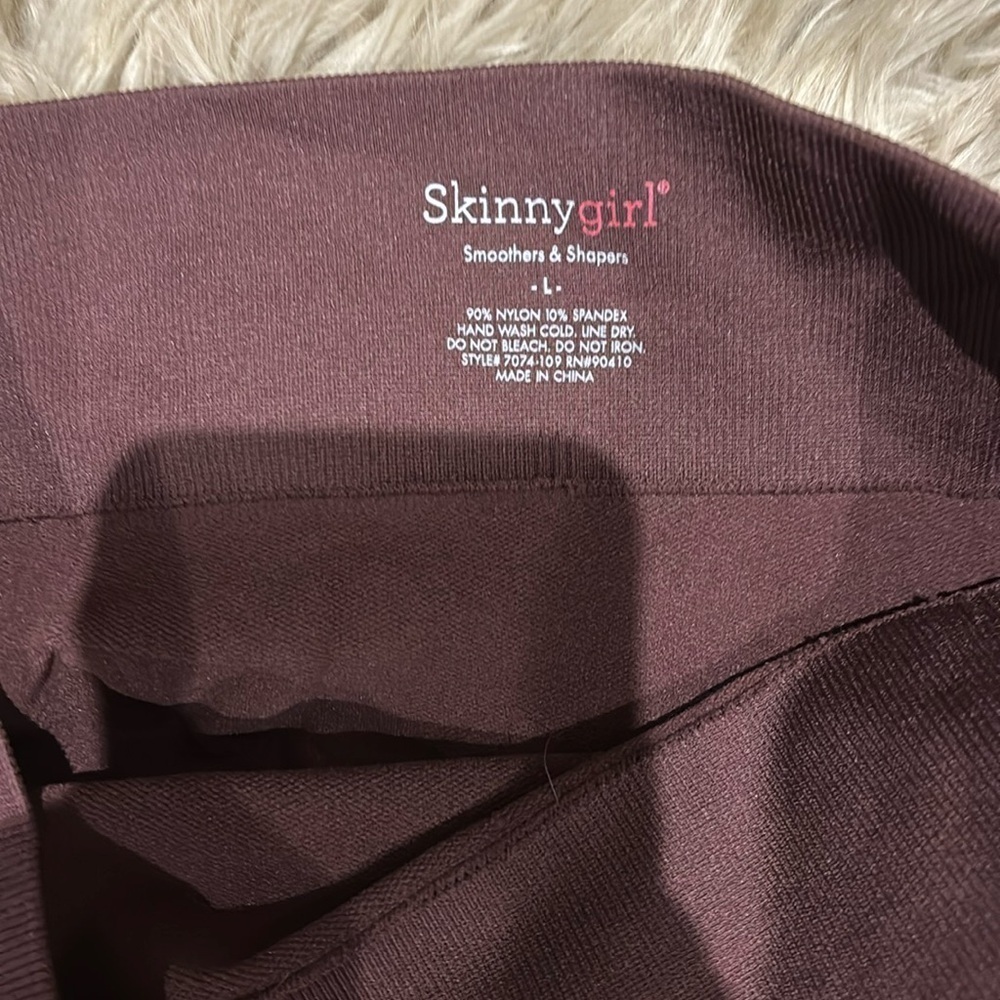 Skinny girl  chocolate brown smoothing high waisted shape wear Sz L